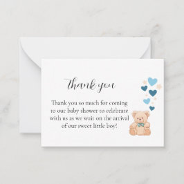 Thank You Baby Shower Card – Sweet Little Boy ノートカード