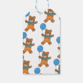 Thank you Baby Shower for Boy Blue Balloon Bear ギフトタグ (裏面)