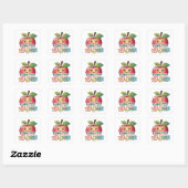 Thank You Back to School Teacher Apple スクエアシール (シート)