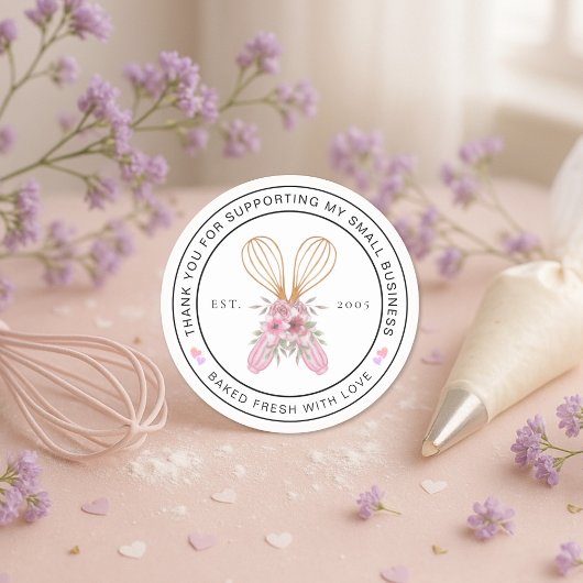 Thank You Bakery Product Business Labels ラウンドシール