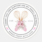 Thank You Bakery Product Business Labels ラウンドシール (正面)