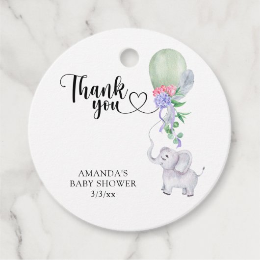 Thank you Balloon and Elephant フェイバータグ (正面)