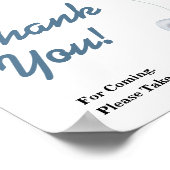 Thank You Balloon Elephant Baby Shower SIGN ポスター (角)