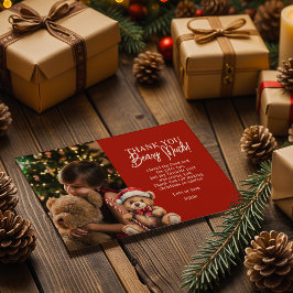 Thank You Beary Christmas Bear サンキューカード