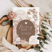 Thank You Beary Much Neutral Teddy Bear Boho サンキューカード