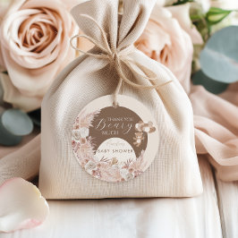 Thank You Beary Much Neutral Teddy Bear Favor フェイバータグ