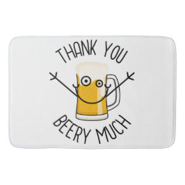 Thank You Beery Much - Silly Face バスマット
