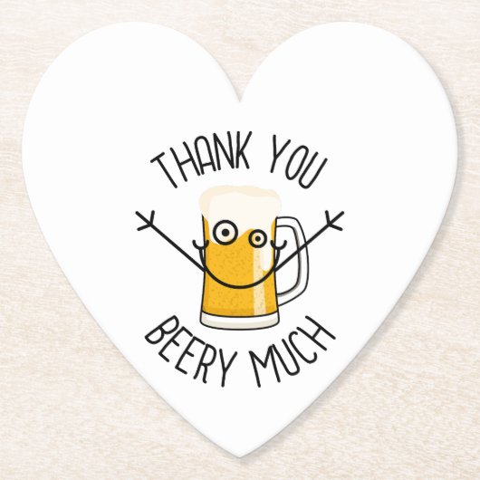 Thank You Beery Much - Silly Face ペーパーコースター (正面)