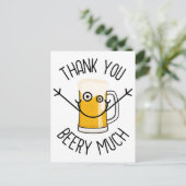 Thank You Beery Much - Silly Face ポストカード (スタンド正面)
