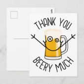 Thank You Beery Much - Silly Face ポストカード (正面/裏面)