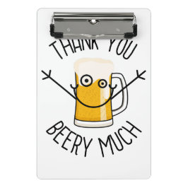 Thank You Beery Much - Silly Face ミニクリップボード
