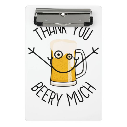 Thank You Beery Much - Silly Face ミニクリップボード (正面)