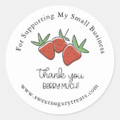Thank You Berry Muchステッカー ラウンドシール (正面)