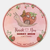 Thank You Berry Much 1st Birthday  ラウンドシール (正面)