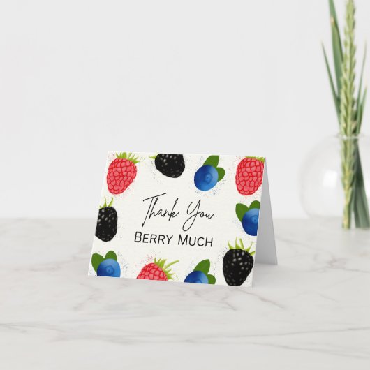 Thank You Berry Much - Pun Card カード (正面)