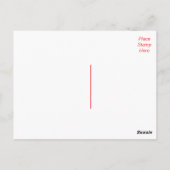 Thank You Blackと赤いハートPost Card ポストカード (裏面)