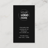 Thank You Black スタイリッシュモダン Logo Business 割引カード (裏面)