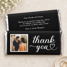Thank You Black モダンハート書道写真