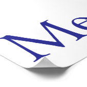 Thank You (black and blue001)プリント ポスター (角)