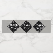 Thank You Black and White Diamonds Marbled ペットボトルラベル (シングルラベル)