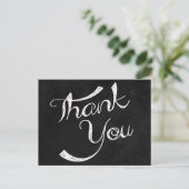 Thank You Black Chalkboard 空白の Greeting ポストカード (スタンド正面)