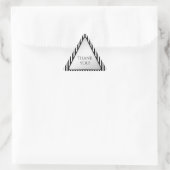 Thank You Black/White ストライプ Geometric Triangle 三角形シール (バッグ)