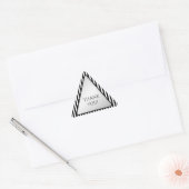 Thank You Black/White ストライプ Geometric Triangle 三角形シール (封筒)