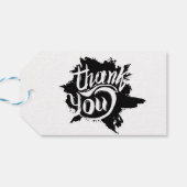 Thank You Black & White 絵を描 Splat Gift結婚's ギフトタグ (裏面横)