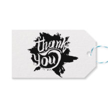 Thank You Black & White 絵を描 Splat Gift結婚's
