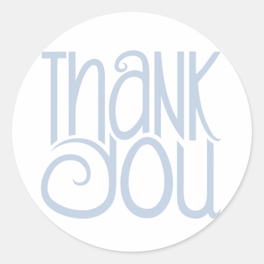 Thank You Blueステッカー ラウンドシール (正面)