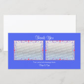 Thank You Blue 2枚の写真 サンキューカード (正面/裏面)