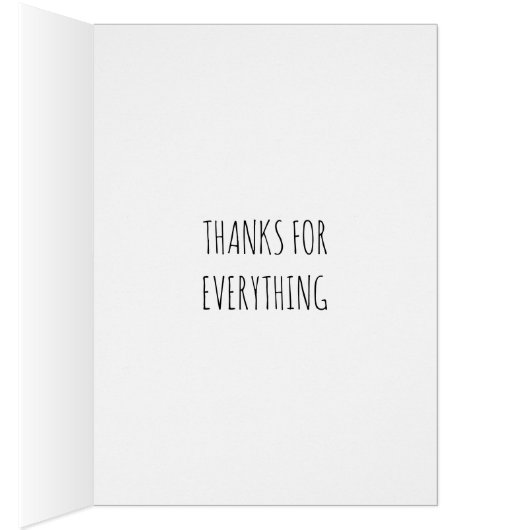 Thank You Blue and White Cloudハートカード (内側 (右))