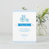 Thank You Blue Baby Shower Card 招待状 (スタンド正面)