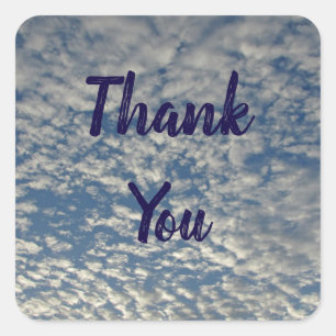 Thank You Blue Sky White Clouds写真鑑賞 スクエアシール