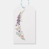 Thank You Boho Floral Baby Shower Wildflower ギフトタグ (裏面)