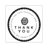 Thank You Bold Hearts ブティック ビジネス ロゴ ラバースタンプ (インプリント)