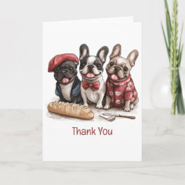 Thank You Bonjour French Bulldogs サンキューカード