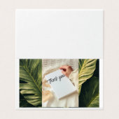 Thank You Botanical Greenery Card with Blue Brush  (外部フラット)