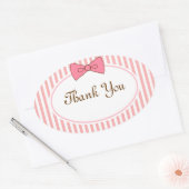 Thank You Bow Stickers 楕円形シール (封筒)