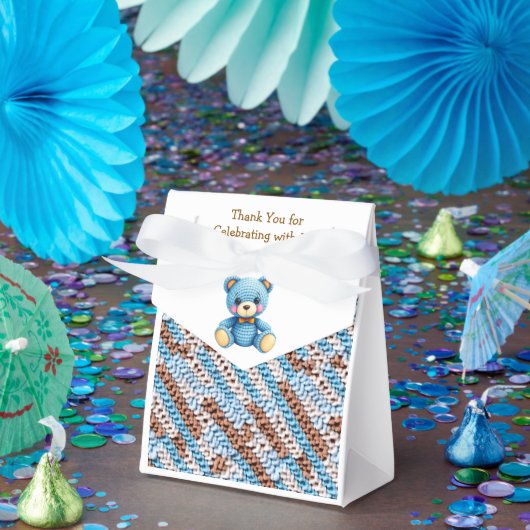 Thank You | Boy's Teddy Bear Baby Shower フェイバーボックス (パーティー)