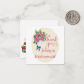 Thank you Bridesmaid ノートカード (正面/裏面インサイチュ)