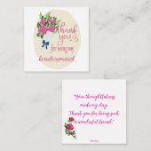 Thank you Bridesmaid ノートカード (正面/裏面)