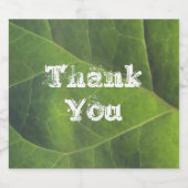 Thank You Bright Green Leaf Photo Annovation ビールラベル (シングルラベル)