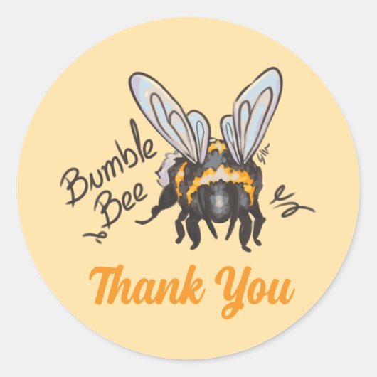 Thank You Bumble Bee ラウンドシール (正面)
