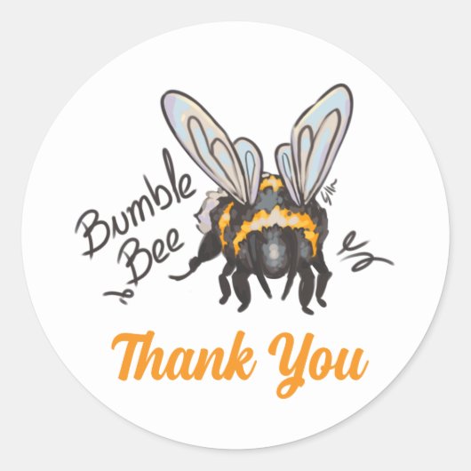 Thank You Bumble Bee ラウンドシール (正面)