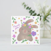 Thank You: Bunny with Flowers 招待状 (スタンド正面)