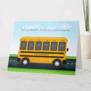 Thank You Bus Driver カスタムSchool Bus 12写真 カード