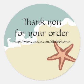 Thank You Businessステッカー ラウンドシール