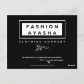 Thank you Businessブランドカード ポストカード (裏面)