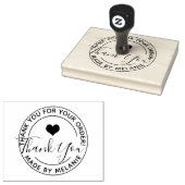 Thank You Businessロゴスクリプトモダンのカスタム ラバースタンプ (押印)